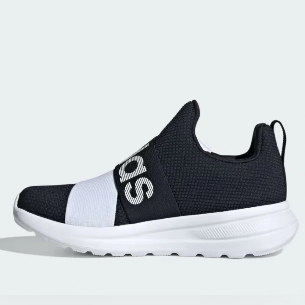 ADIDAS SLIP-ON SNEAKERS LITE RACER ADAPT 6.0 SHOES KIDS Sz 10.5 Black White NEW - Picture 6 of 10
